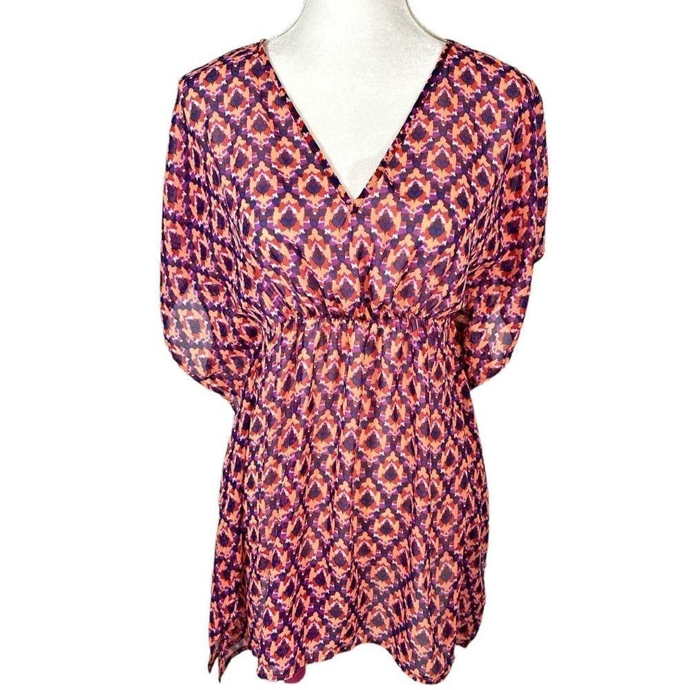 🌸Old Navy- Pink/Orange Kimono Swimsuit Cover Up Size XS
